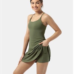 Halara Moss green workout dress